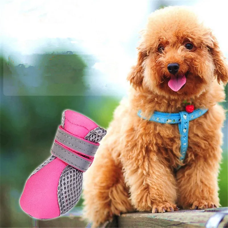 (4 шт./компл.) новые ботинки для собак Спортивная прогулочная обувь домашних