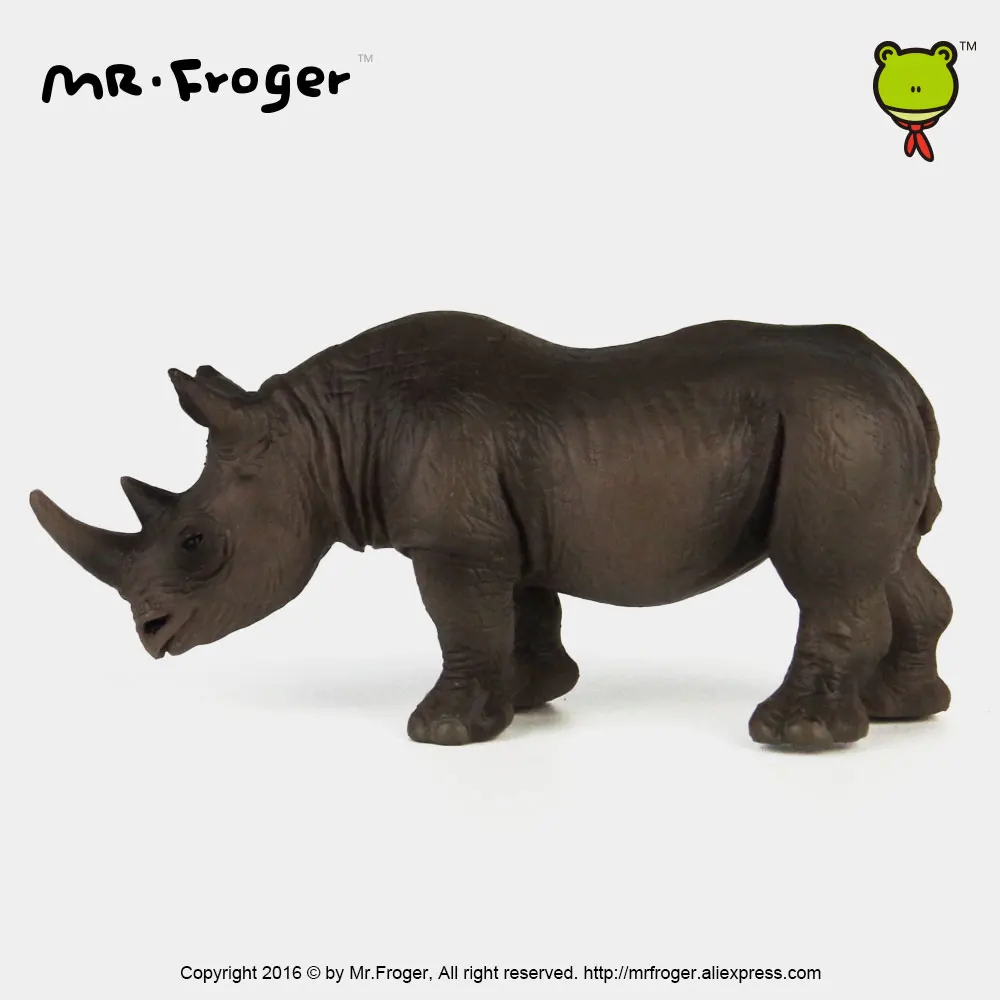 Mr. Froger Африка носорог дети пластиковые игрушечные дикие животные для детей Зоопарк фигурки животных Модель Набор ПВХ игрушки "носорог" фигурка