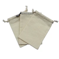50pcslot 100 cotton drawstring bag promotional cream lace gift pouch accept customized logo and size