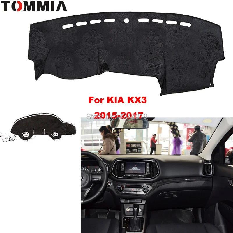 

TOMMIA Dashboard Cover Dash Mat for Car Sun Shade ANTI-UV Dash Pad Car Dashboard Mat For KIA KX3 2015-2017
