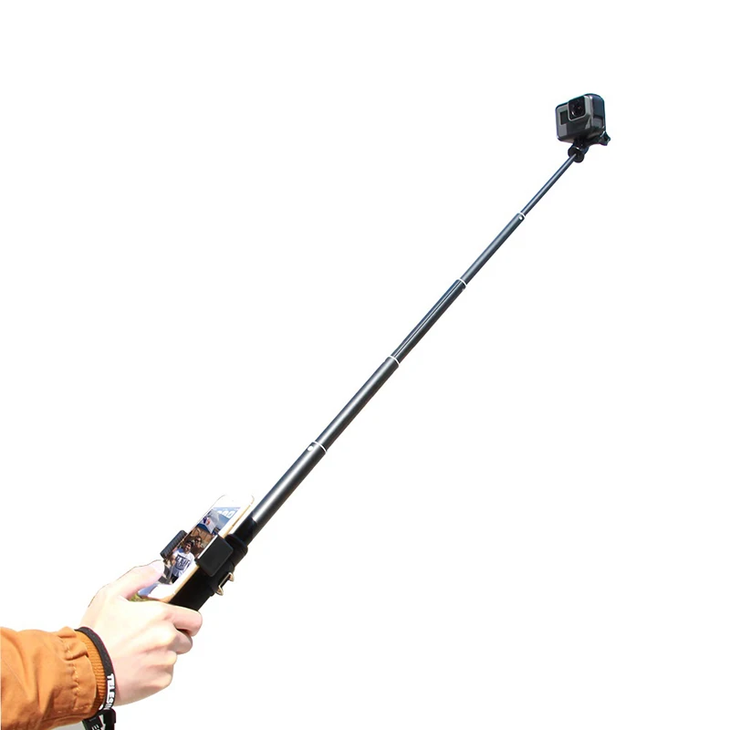 

Selfie Stick Extendable Monopod Handheld Pole Tripod Phone Clip Mount For GoPro Hero 7 black 6 5 4 SJCAM YI SONY Action Camera