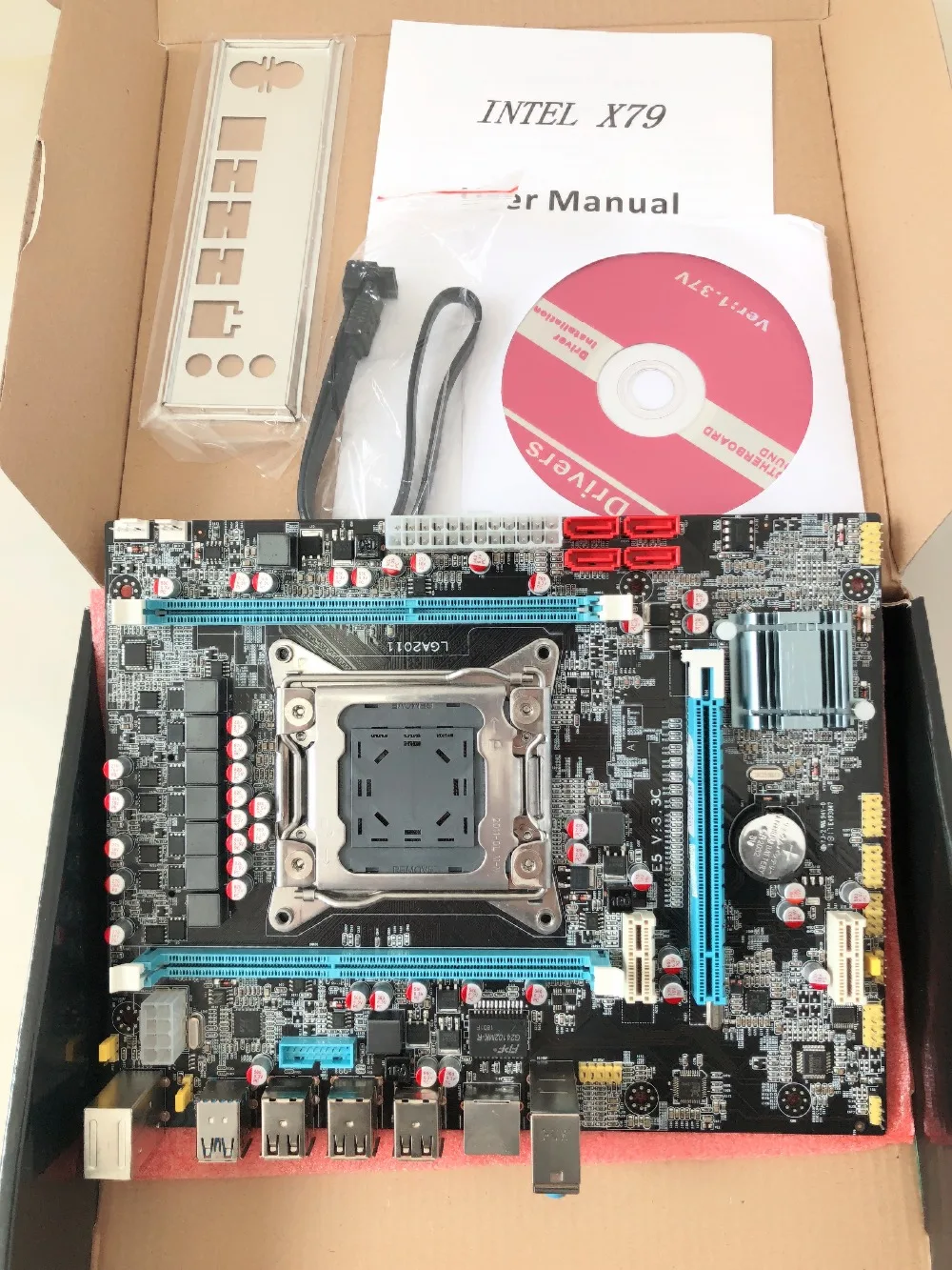 Новая материнская плата X79 v2.72A LGA 2011 для intel I7 E5-V1 E5-V2 DDR3 ECC 32GB USB2.0 X79 распродажа материнских плат для настольных ПК