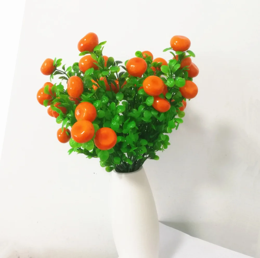 8p пластик Оранжевый фруктовый пучок искусственные фрукты модель поддельные