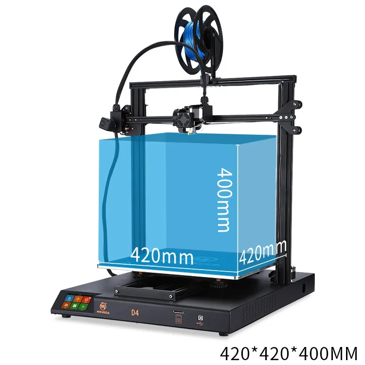 Дешевая цена большой размер 420*420*400 мм MINGDA D4 DIY 3d принтер комплект для продажи с
