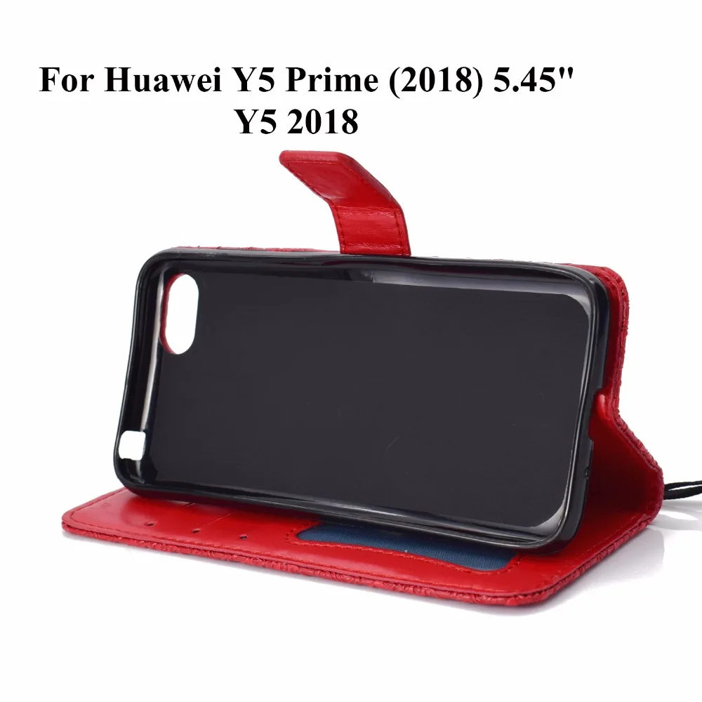 Чехол-Кошелек с откидной крышкой для Huawei Y5 Prime 2018 Y 5 Y52018 3D виноградные лозы