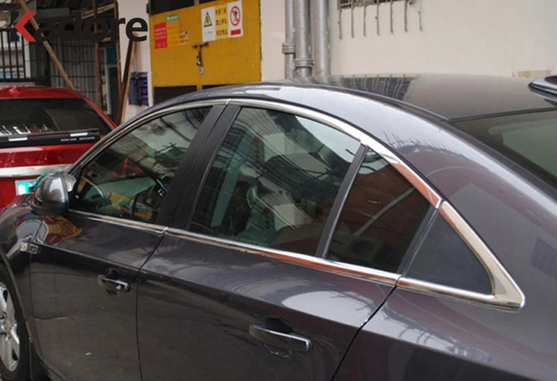 Для Chevrolet Cruze 2009 2010 2011 из нержавеющей стали, накладка на окно автомобиля, накладка на рамку, наклейка, внешние аксессуары