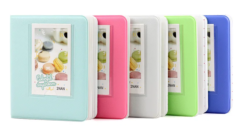 Конфетный цвет 64 кармана 3 дюйма фото бумага книга альбом Fujifilm Instax фильмы мгновенный мини 9 8 7s 70 25 90 кредитное имя держатель для карт