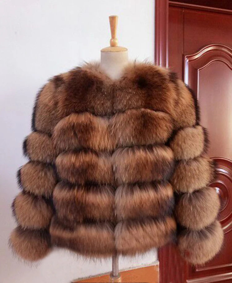 natural color short2 OFTBUY зимняя женская куртка из натурального меха енота, пальто с натуральным мехом, Толстая теплая верхняя одежда, уличная одежда, брендовая Роскошная парка, модная новинка - Цвет: natural color short2