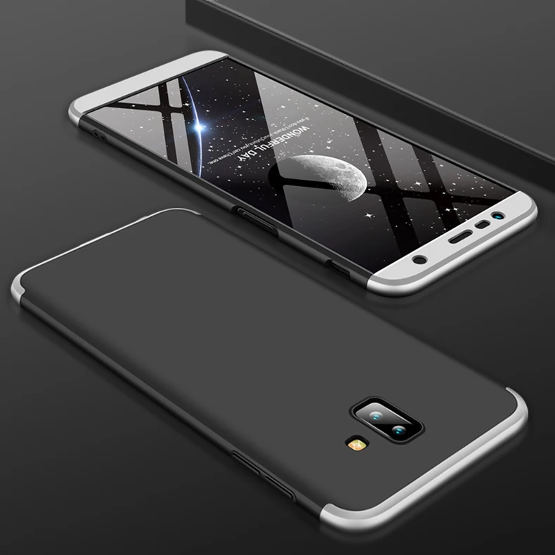 Чехол J6 для samsung Galaxy J6 Prime чехол Роскошный противоударный бампер Защита для samsung J6 Plus задняя оболочка - Цвет: Silver Black Silver