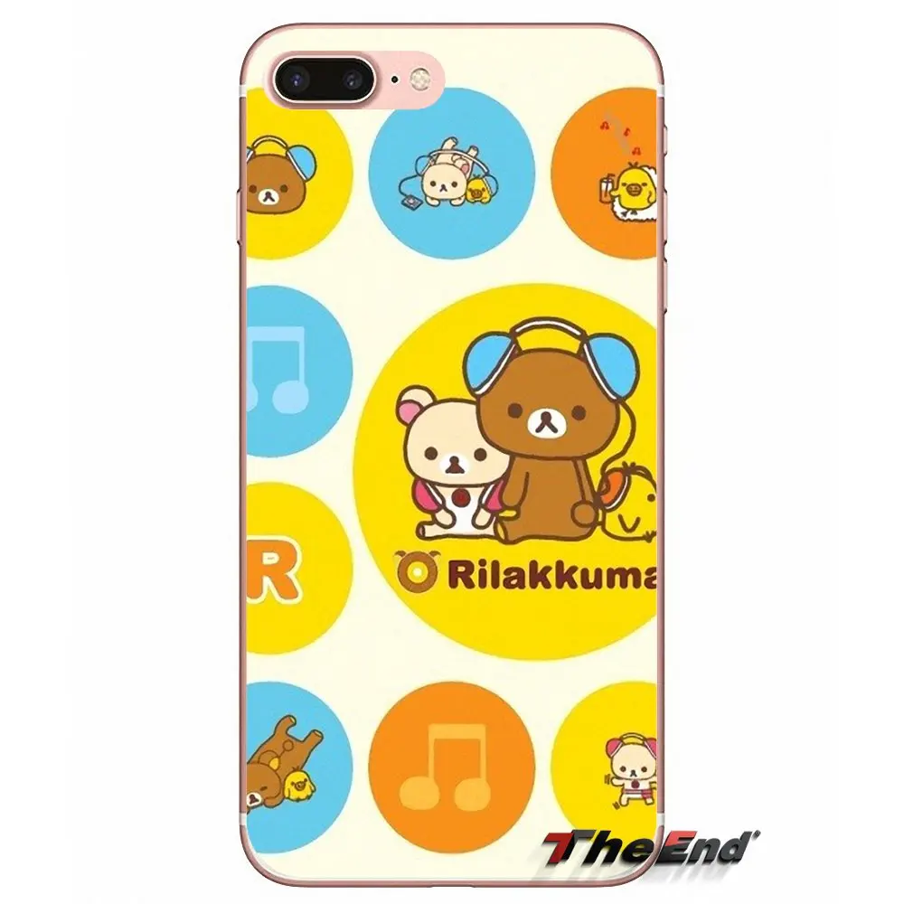 Rilakkuma Тедди Relax Медведь мягкий чехол TPU для huawei G7 G8 P7 P8 P9 Lite Honor 4C 5X 5C 6X коврики 7 8 9 Y3 Y5
