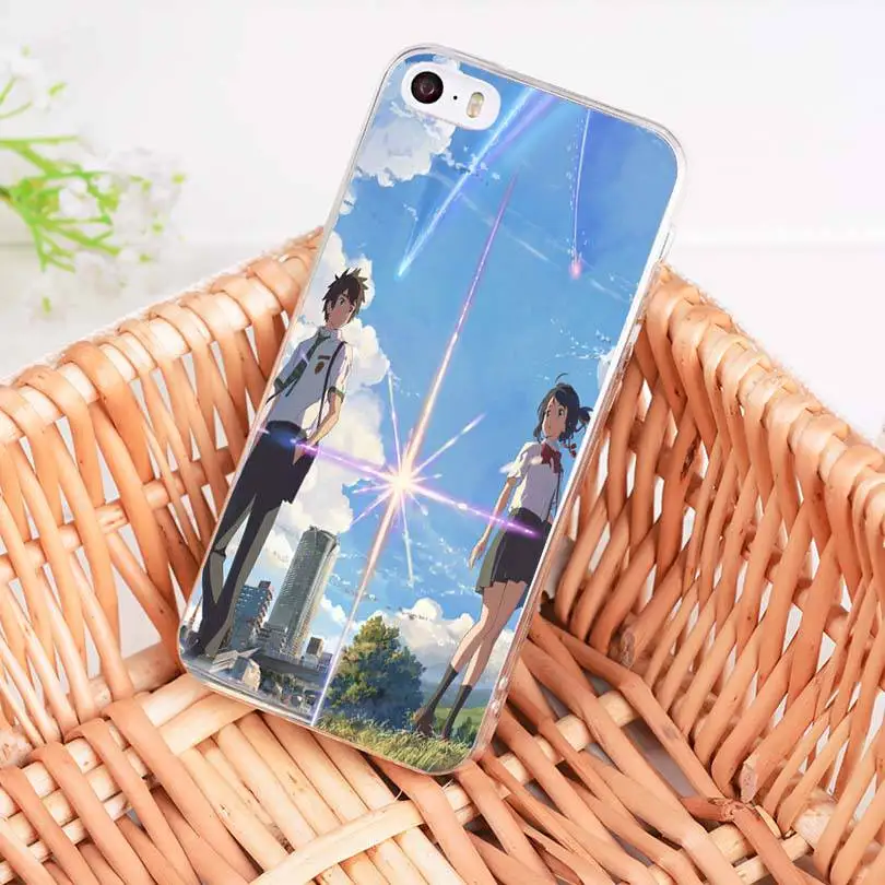 MaiYaCa Kiminonawa ваше имя японское аниме чехол мобильный телефон для iphone 11 pro 8 7 66S PlusX 10 5S