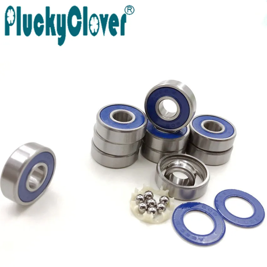 10 шт. Abec9 Abec11 608 2rs черные роликовые коньки подшипник синий скейтборд колеса ролик