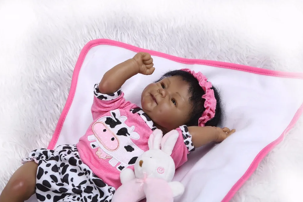 NPK реалистичные мягкие силиконовые реборн Детские куклы черный bebe горячие игрушки Xtmas подарок для девочек лучший сопутствующий
