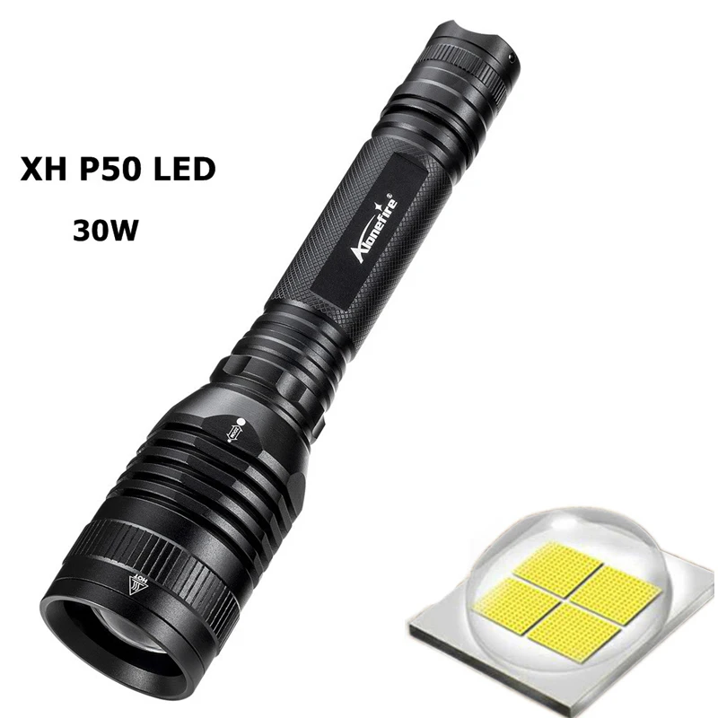 Activefire CREE светодиодный XHP50 мощный светодиодный фонарик Тактический зум фонарь Фонари Водонепроницаемый Масштабируемые вспышка света лампа для кемпинга