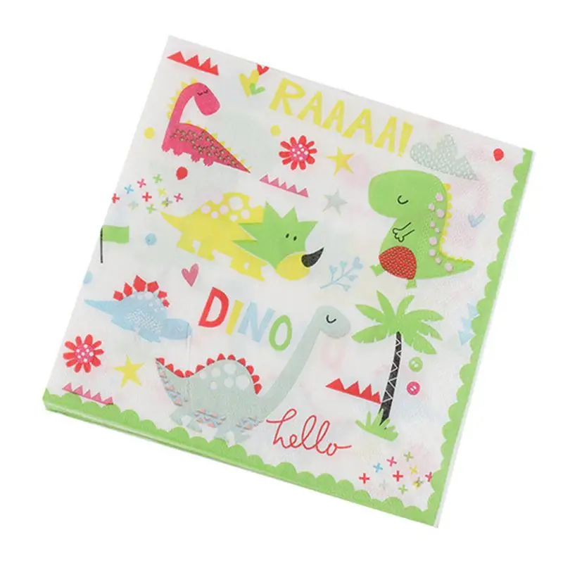 Дети Мальчики сувениры милый динозавр тема, детский душ вечерние пластиковые Лут сумки счастливые на дни рождения, особые события украшения подарки сумки 10 шт./лот