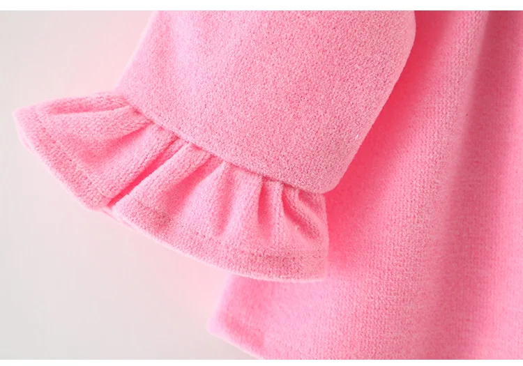 Пальто для маленьких девочек Новинка зимы Милые Дети Питер Пэн воротник куртка с