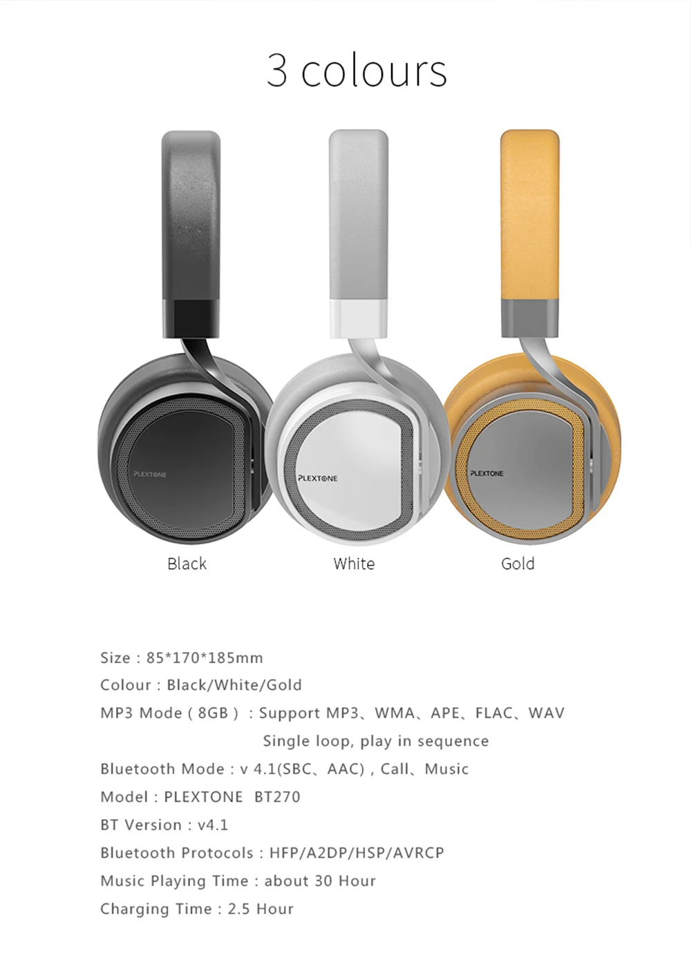 PLEXTONE BT270 bluetooth гарнитура Беспроводные наушники MP3 музыка спортивные стерео наушники с микрофоном для голосовых наушников