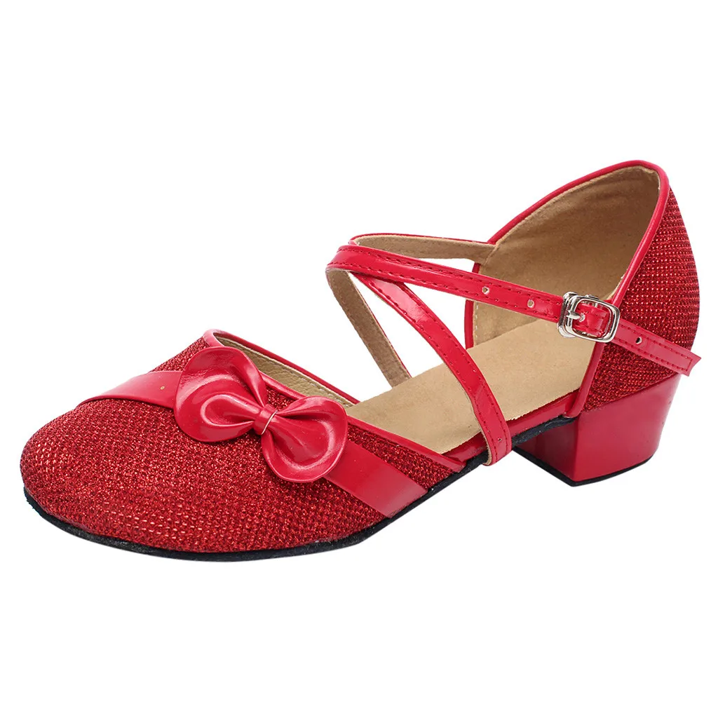 

Sandals girls shoes toddler baby kids girls single party princess dancing ballroom tango latin shoes dance shoes for girls