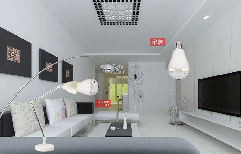 360 ° панорамная камера с видом рыбий глаз ip wi fi беспроводная безопасности в форме