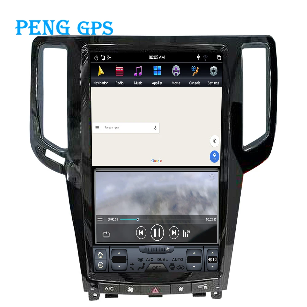 Автомобильный радиоплеер Tesla вертикальный экран для Inifiniti G25 G37 2007-2013 GPS-навигация