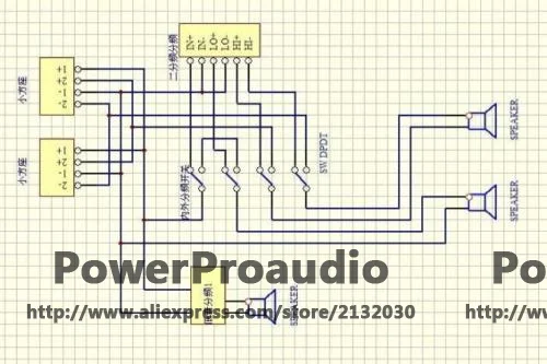 3Way кроссовер HiFi динамик Частотный делитель 650 Вт 300 2000 Гц для jbl SRX 725 100