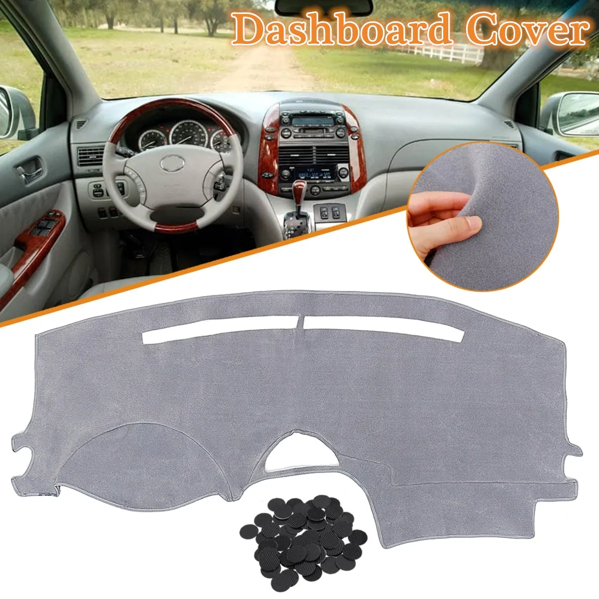 Серая Левая крышка приборной панели коврик для Toyota Sienna 2004 2007 от