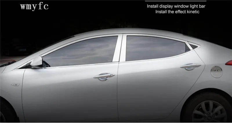 Стайлинг автомобиля наклейка на окно из нержавеющей стали для HYUNDAI ELANTRA MD 2012 2015