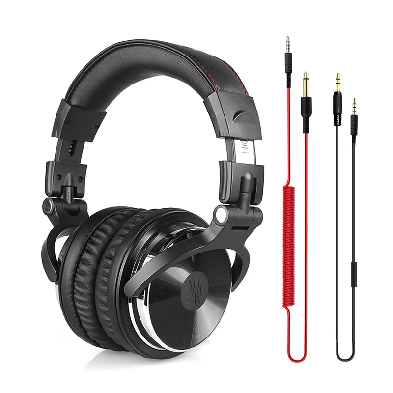 Oneodio DJ гарнитура игровая с микрофоном телефон ПК Проводная над-ear Hifi Студия DJ наушники Профессиональный стерео монитор Urbanfun - Цвет: Black