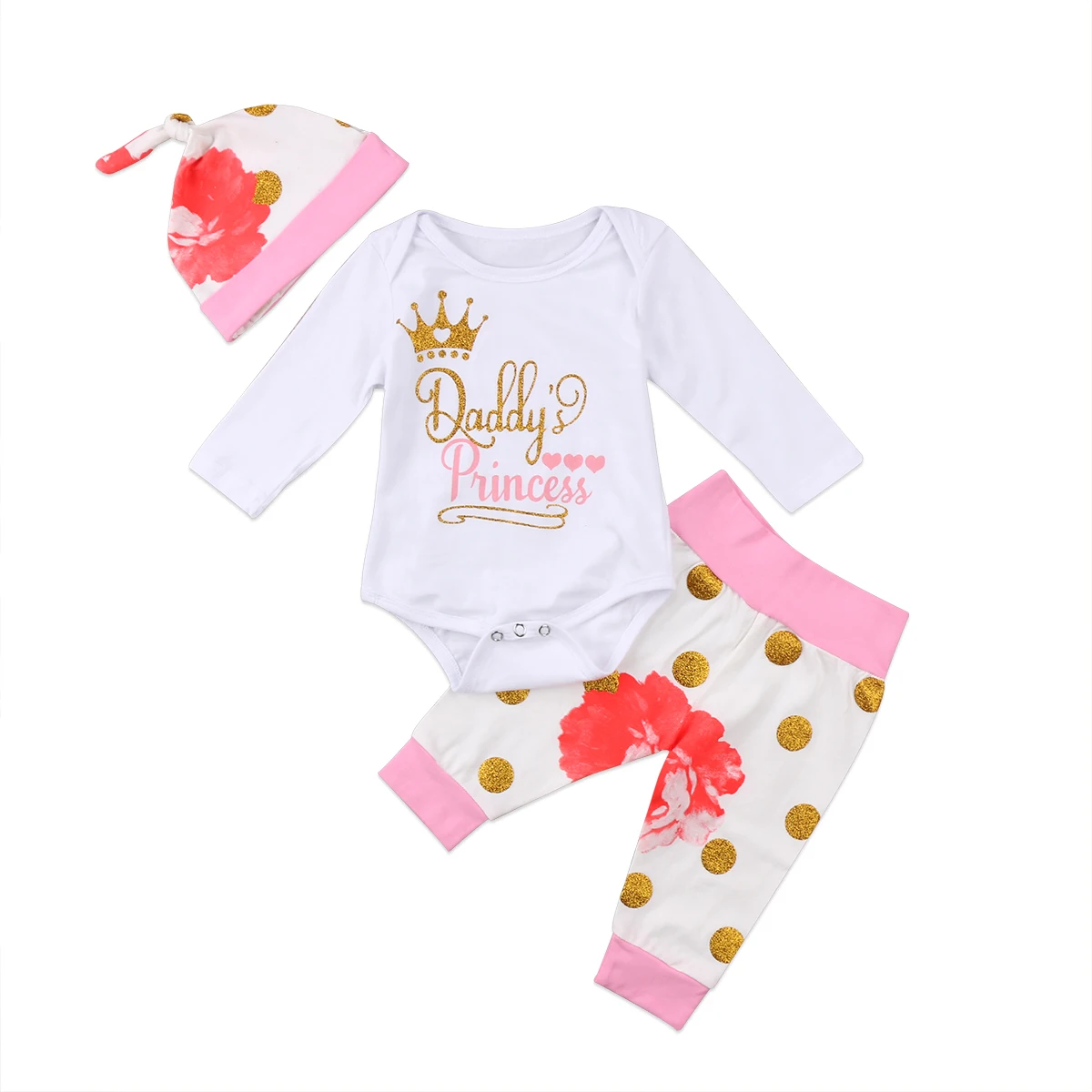 Коллекция 2017 года Одежда для новорожденных девочек Комбинезон папы и принцессы +