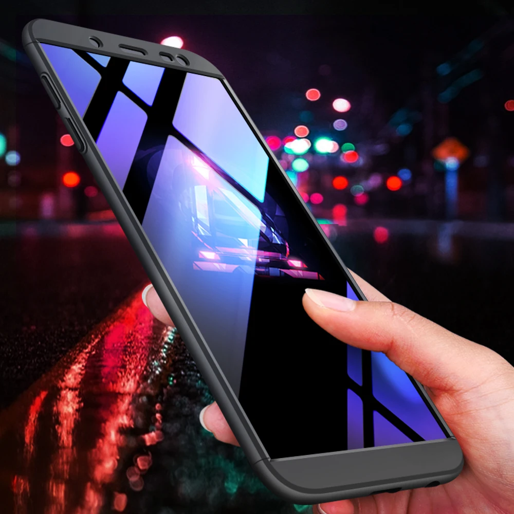 Для Samsung Galaxy J6 2018 чехол Полная защита Жесткий PC противоударный матовый для J600F J600