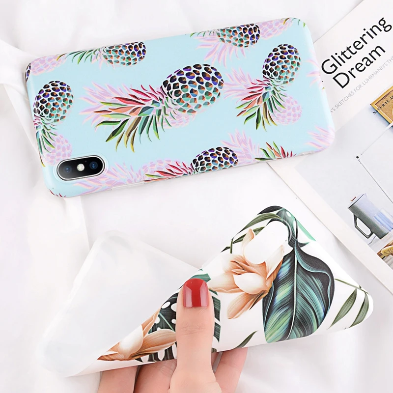 Чехлы для телефонов с рисунком ананаса из мультфильма iPhone XS Max XR X 8 7 6 6s Plus мягкий