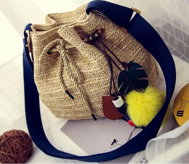 10 шт. женская сумка мешок из шерсти|straw beach totes|bag summerbag crossbody |