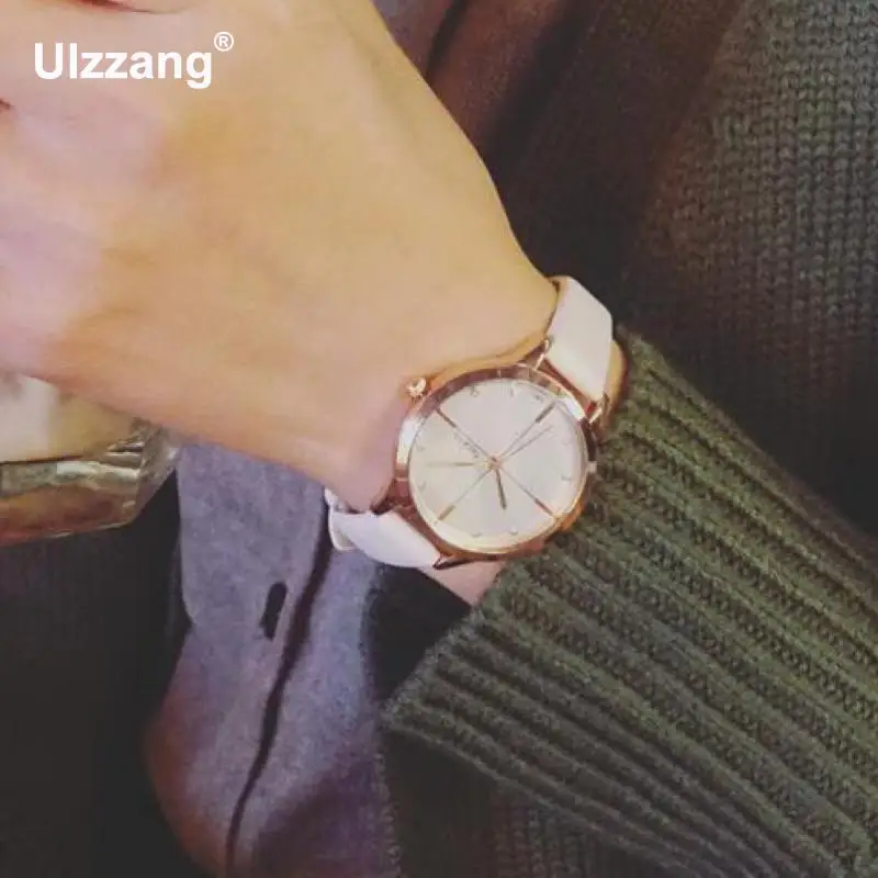 100% новые модные блестящие простые Стильные тонкие наручные часы с ремешком