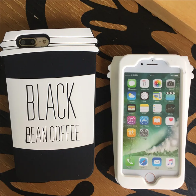 Lovely Beer And Coffee 3D Cute Cartoon Silicone Case For iPhone 6 6S Plus 7 8 X Skin Cover for football fans |