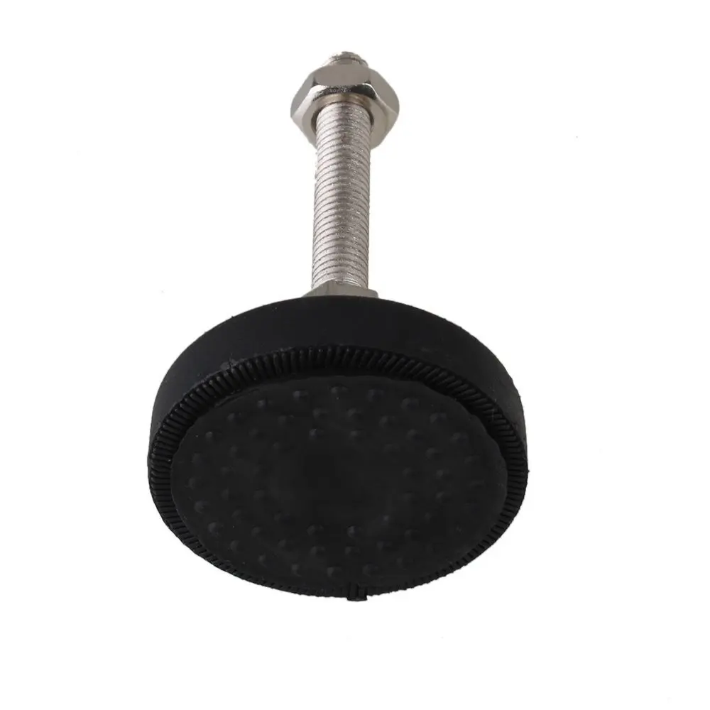 

Black 50mm M8 x 46mm Threaded Universal Joint Adjustable Levelling Feet Furniture Glide Pad Pack of 6