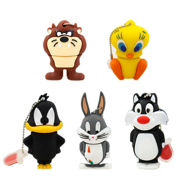 Amthin pendrive animal 4G Daffy 8G Duck 16G Bugs Bunny Crow Lion cat USB флеш накопитель U Disk Creativo Pendrive карта памяти подарок|u disk|flash driveusb flash