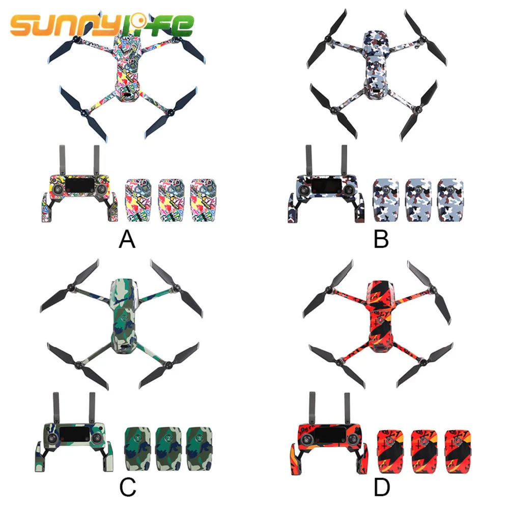 SUNNYLIFE 1 комплект водостойких полноразмерных наклеек из ПВХ наклейки для MAVIC 2 PRO ZOOM