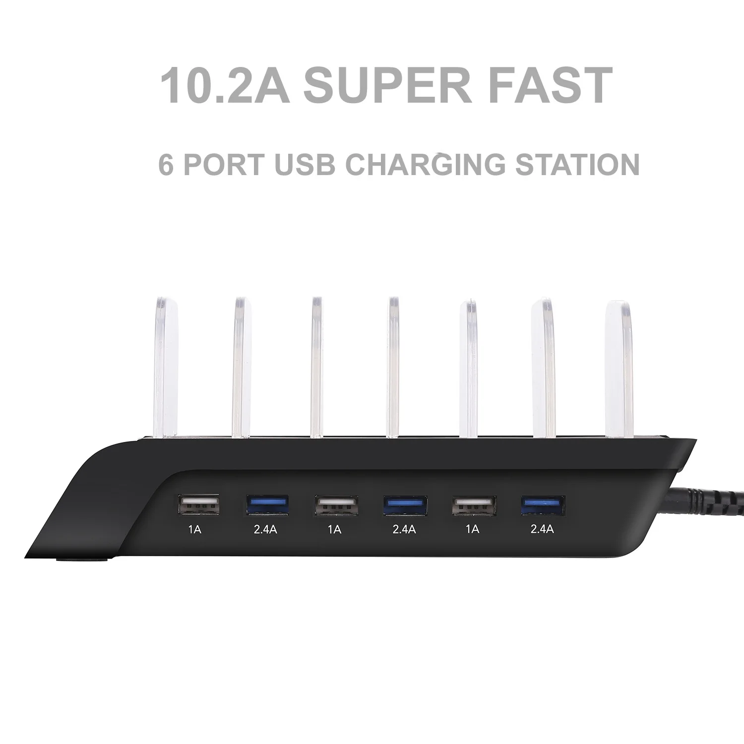 Универсальное usb-зарядное устройство для настольного смартфона, быстрое зарядное устройство, 6 портов, мульти usb зарядная док-станция для iPhone, iPad, samsung, планшетов