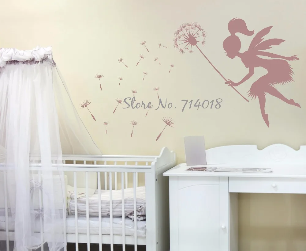 Сказочная выдувка Одуванчик Настенная Наклейка Семена настенное Искусство Дети