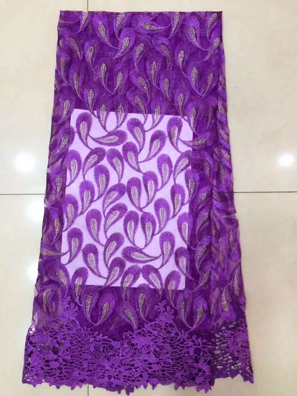 2016 Новый Дизайн Розовый Павлиньи перья pattern Французский Кружевной ткани Для