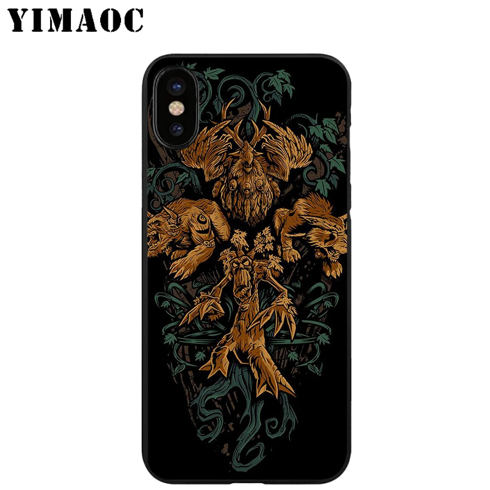YIMAOC World of Warcraft мягкий черный силиконовый чехол из ТПУ для iPhone X или 10 8 7 6 6S Plus 5 5S SE Xr
