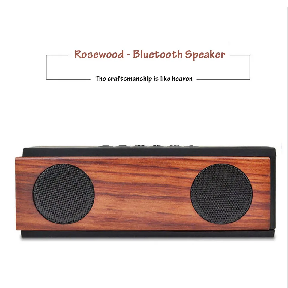Беспроводной мини Bluetooth динамик деревянный портативный сабвуфер Hifi система