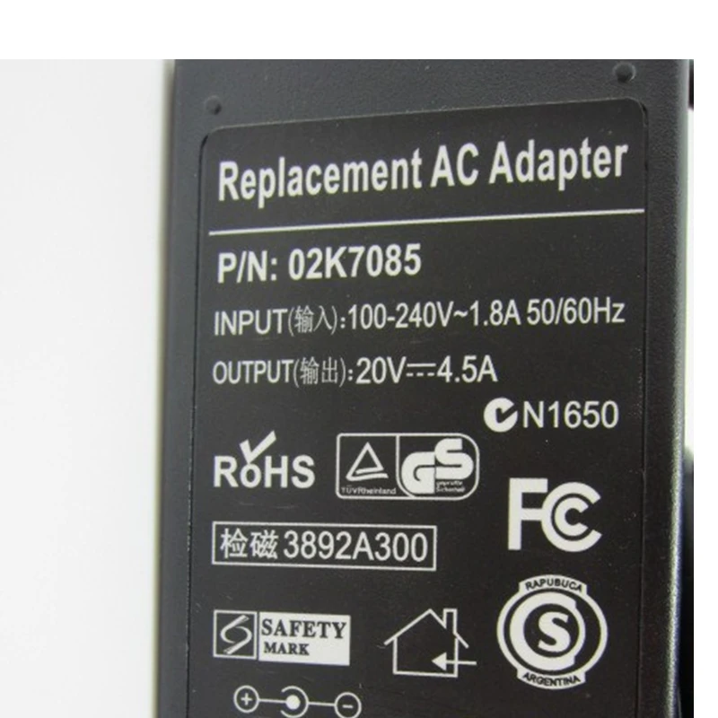 HSW 20V 4.5A 7.9*5.5 Power AC Adapter Supply charger FOR Lenovo IBM Thinkpad R61 R61E T60 T61 X61 SL400 X200 T410 T400 T500 R400 |