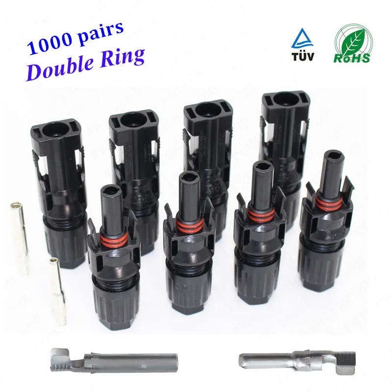 1000 пар/партия водонепроницаемый Штекерный соединитель для солнечной