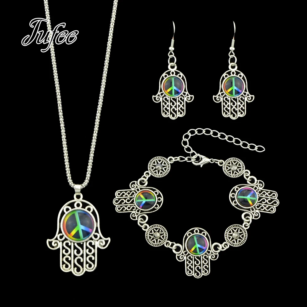 Jufee Boho комплект ювелирных изделий Серебро Цвет цепь с руки геометрическое Форма