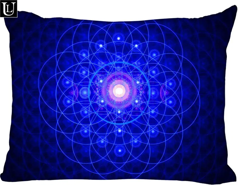 

Custom Metatron Color Rectangle Pillowcase zipper Classic Pillow Case DIY Pillow Case With Your Picture 20x30inch two sides