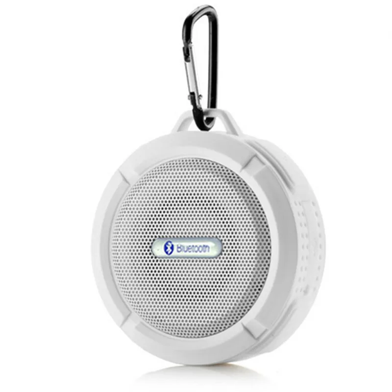 White Водонепроницаемый Bluetooth динамик для душа Динамик C6 с сильным драйвером длинные Срок службы батареи и микрофоном и съемная присоска - Цвет: White