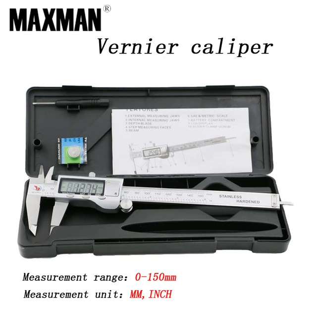 MAXMAN 0 150 мм/дюйм все Нержавеющая сталь Высокая точность электронный цифровой