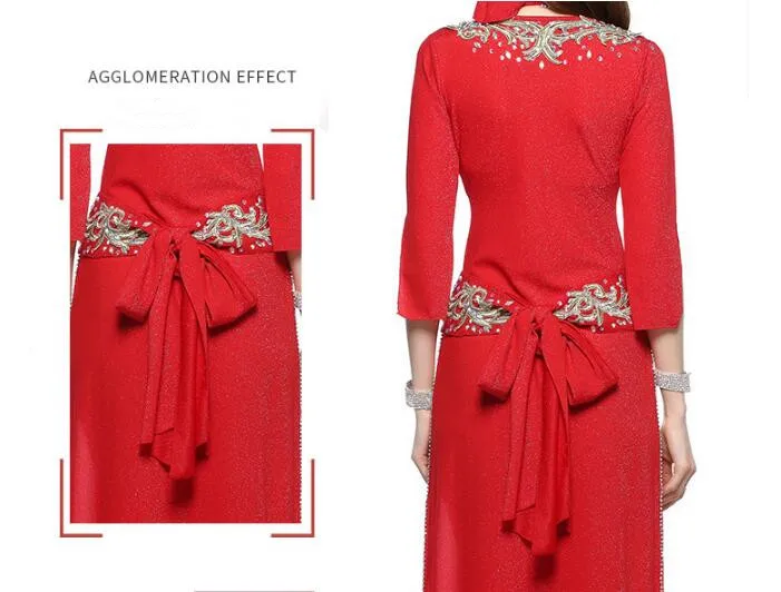 Handmade 5 Piece Sexy Egyptian Belly Dance Galabeya Abaya Iskandarani Dress Stretchy Costume Baladi/Saidi Costume Red Black