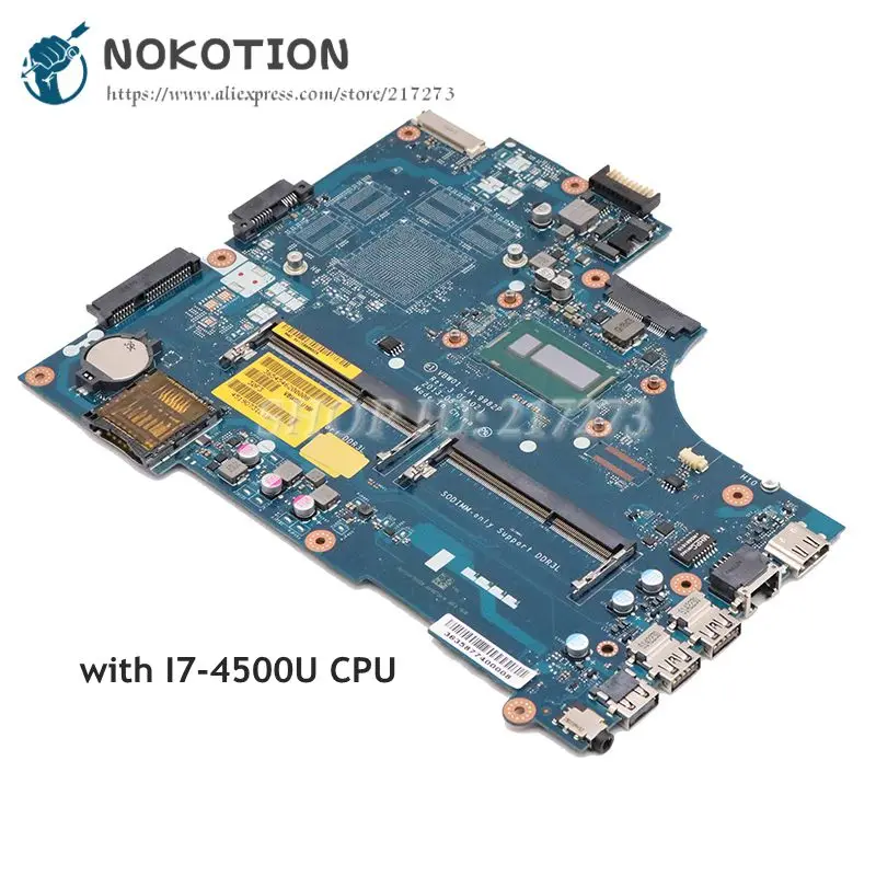 

NOKOTION For Dell Inspiron 15R 5537 3537 laptop motherboard VBW01 LA-9982P CN-0CD6V3 0CD6V3 SR16Z I7-4500U CPU DDR3L